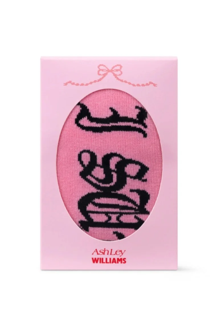 ashley williams ソックス　靴下 Ashley Williams Pink 'Suffer' Socks Ashley Williams